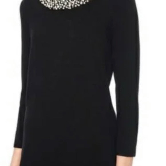 Karl Lagerfeld Paris Pearl Neck Sweater - Picture 1 of 5